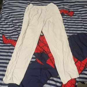 Oversized white sweats